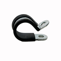 Rohrschelle Rohrschellen Leitungsschelle Schelle gummiert Gummi W1 verzinkt -  15-16 mm