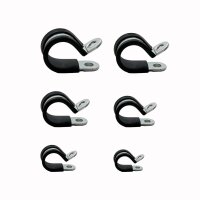 Rohrschelle Rohrschellen Leitungsschelle Schelle gummiert Gummi W1 verzinkt -  15-22 mm
