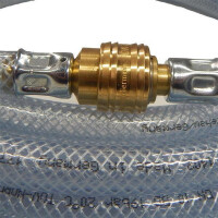 Druckluftset - PVC Druckluftschlauch transparent mit Kupplungen 13mm 5 m