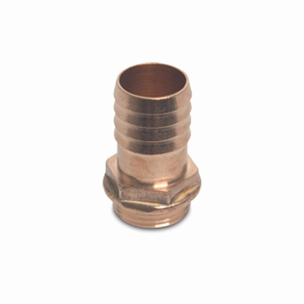 Messing Schlauchtülle 1/3 Verschraubung mit Sechskant  1" x 25mm