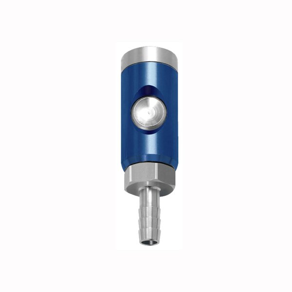 Druckluft Sicherheitskupplung mit Druckknopf drehbar NW 7,4   Schlauchanschluß 6mm