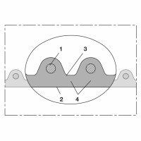 Norres Hochtemparaturschlauch AIRDUC&reg; PUR 356 HT mit Wandst&auml;rke 2,0 - 2,5 mm 63 mm 15 Meter