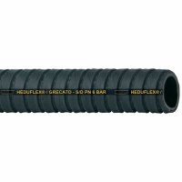 HEDUFLEX GRECATO Gummi Saug-/Druckschlauch mit hochkant gewellter Au&szlig;endecke f&uuml;r Betriebswasser und G&uuml;lle 76 mm