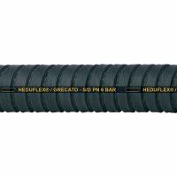 HEDUFLEX GRECATO Gummi Saug-/Druckschlauch mit hochkant gewellter Au&szlig;endecke f&uuml;r Betriebswasser und G&uuml;lle 76 mm