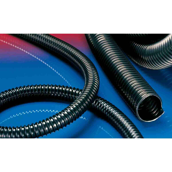 Norres Polyurethanschlauch AIRDUC® PUR 356 EC Black mit Wandstärke 2,0 - 2,5mm 76 mm 10 Meter