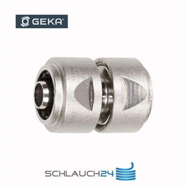 Original GEKA® plus Stecksystem Schnellkupplung Messing vernickelt Schlauchstück Wasserstop 1/2" (13mm)