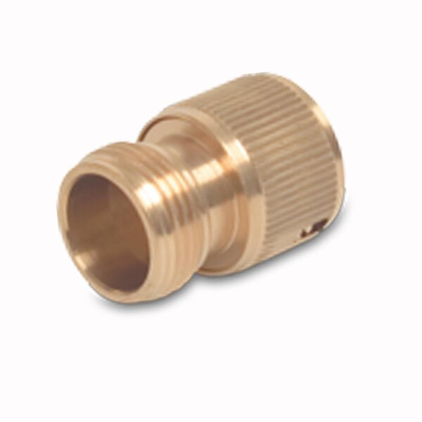 Messing Easy Klick Schlauchkupplungen Schnellschlauchstück mit Außengewinde 19mm (3/4")