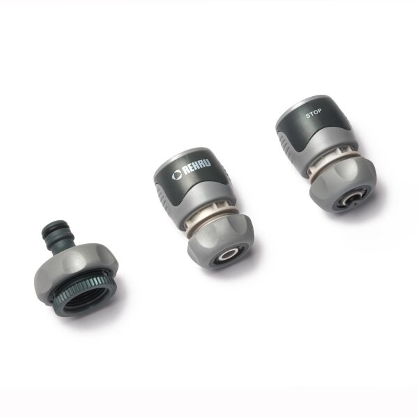 Rehau Comfort Schlauchkupplungen - Anschlussarmaturen Wasserstop 13mm / 1/2"