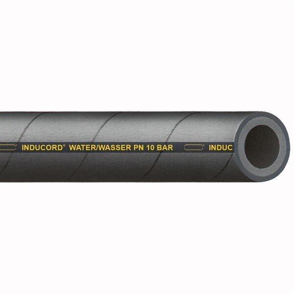 Inducord Industriewasserschlauch für Betriebswasser, Gülle und leichte Säuren und Laugen (Meterware) 38mm