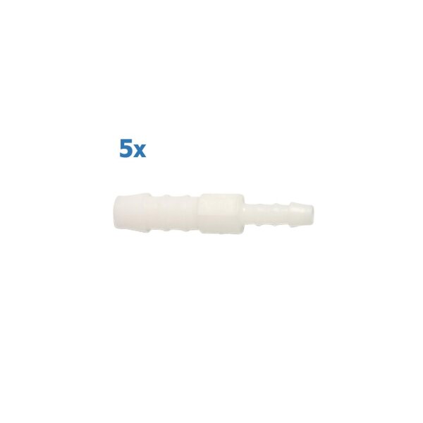 Schlauchverbindungsrohr gerade aus Kunststoff - POM - Reduzierend - Pack (5 Stück) 8mm / 10mm