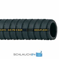 HEDUFLEX GRECATO Gummi Saug-/Druckschlauch mit hochkant gewellter Au&szlig;endecke f&uuml;r Betriebswasser und G&uuml;lle