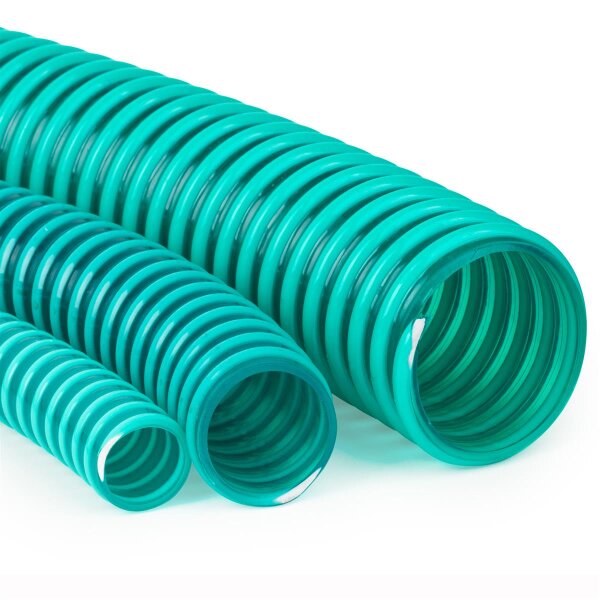 Suction hose spiral hose green (yard goods) 50mm