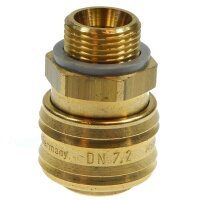 Compressed air coupling Brass nw 7,2 Coupling socket external thread 3/8&quot;