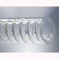 Suction hose spiral hose steel spiral waste water hose transparent (yard goods) 19mm