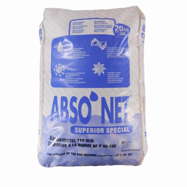 Abso Net Superior Special Öl- und Chemikalienbindemittel Sack 20kg Type III/R