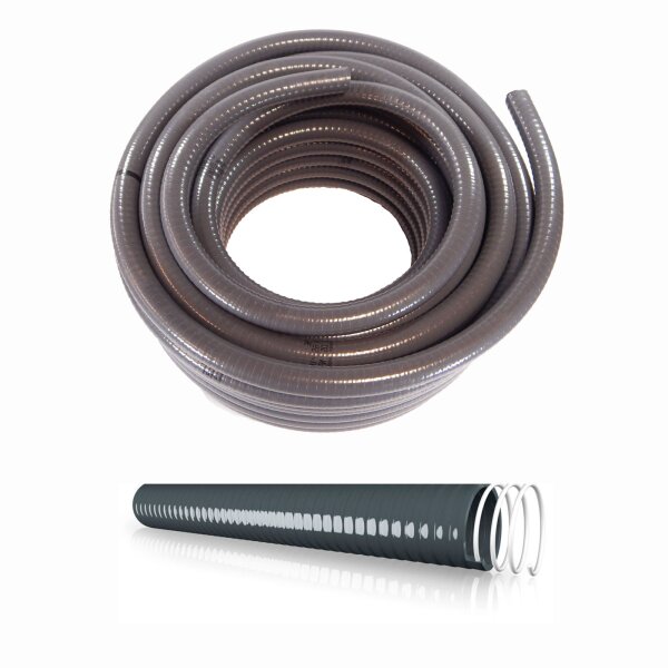 Klebeschlauch Spiralschlauch Flexschlauch PVC flexibel - Meterware 25 x 20 mm
