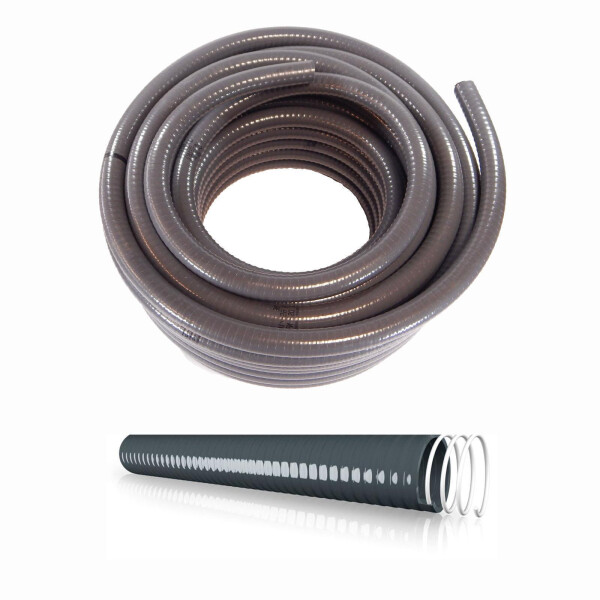Klebeschlauch Spiralschlauch Flexschlauch PVC flexibel - Rolle 25 Meter 63 x 55 mm