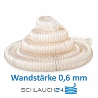 Absaugschlauch mit Stahldrahteinlage Norres PROTAPE&reg; PUR 330 AS mit Wandst&auml;rke ca. 0,6 mm