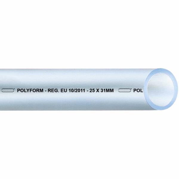 POLYFORM Weich-PVC Schlauch für die Lebensmittel- und Pharmaindustrie. 5 x 8 mm