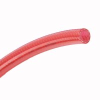 PVC Gewebeschlauch Druckluftschlauch f&uuml;r Lebensmittel farbig Meterware Rot 6 mm